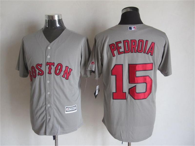 Majestic Boston Red Sox #15 Dustin Pedroia Gray MLB Stitched Jerseys,We sell and wholesale Majestic Boston Red Sox #15 Dustin Pedroia Gray MLB Stitched Jerseys on line form chian!