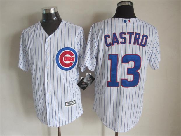 Majestic Chicago Cubs #13 Starlin Castro White Pinstirpe MLB Stitched Jerseys,We sell and wholesale Majestic Chicago Cubs #13 Starlin Castro White Pinstirpe MLB Stitched Jerseys on line form chian!