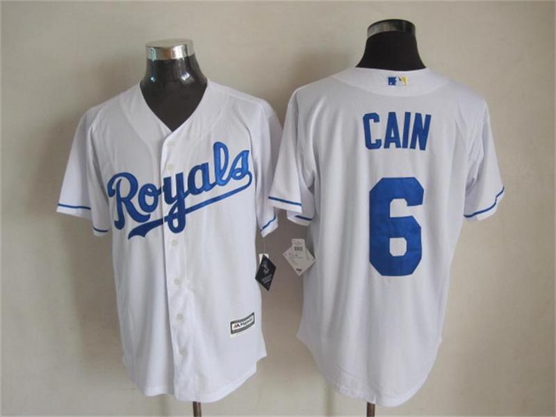 Majestic Kansas City Royals #6 Cain White MLB Stitched Jerseys,We sell and wholesale Majestic Kansas City Royals #6 Cain White MLB Stitched Jerseys on line form chian!