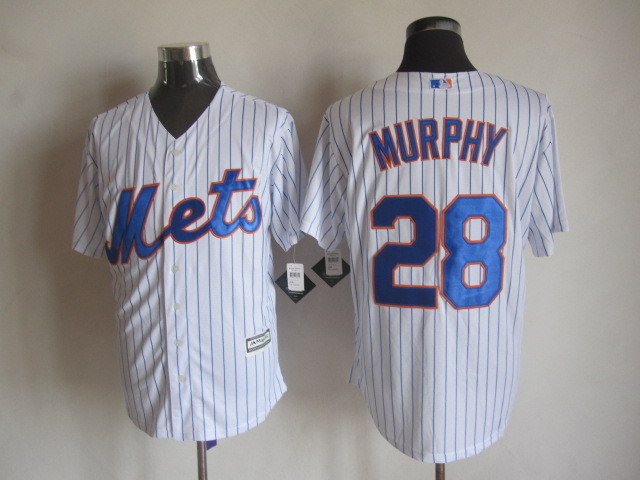 Majestic New York Mets #28 Murphy White Pinstripe MLB Stitched Jerseys,We sell and wholesale Majestic New York Mets #28 Murphy White Pinstripe MLB Stitched Jerseys on line form chian!