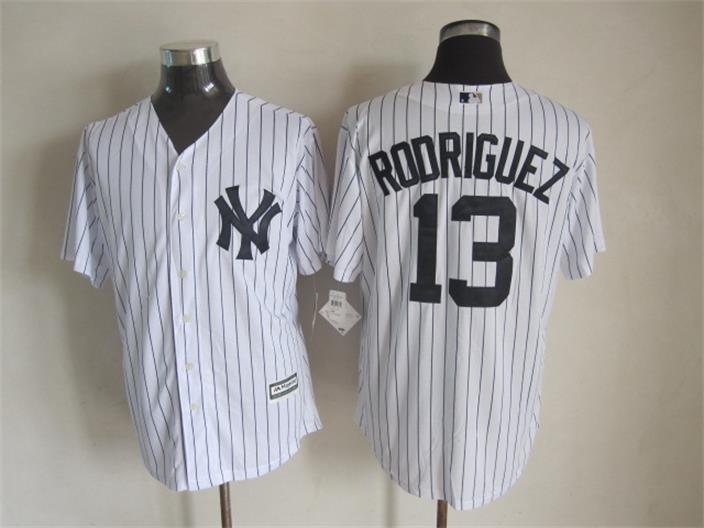 Majestic New York Yankees #13 Alex Rodriguez White Pinstripe MLB Stitched Jerseys,We sell and wholesale Majestic New York Yankees #13 Alex Rodriguez White Pinstripe MLB Stitched Jerseys on line form chian!