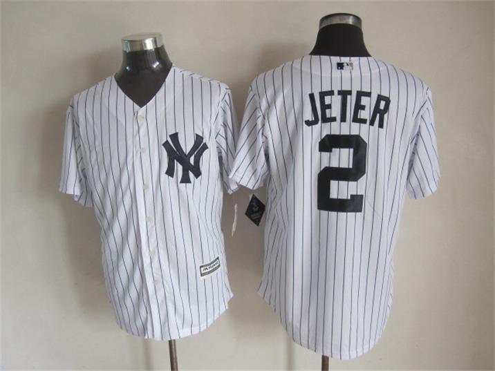 Majestic New York Yankees #2 Derek Jeter White Pinstripe MLB Stitched Jerseys,We sell and wholesale Majestic New York Yankees #2 Derek Jeter White Pinstripe MLB Stitched Jerseys on line form chian!