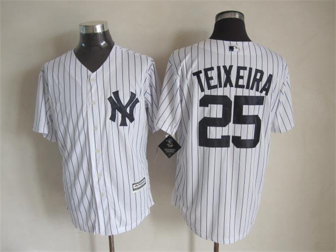 Majestic New York Yankees #25 Teixeira White Pinstripe MLB Stitched Jerseys,We sell and wholesale Majestic New York Yankees #25 Teixeira White Pinstripe MLB Stitched Jerseys on line form chian!