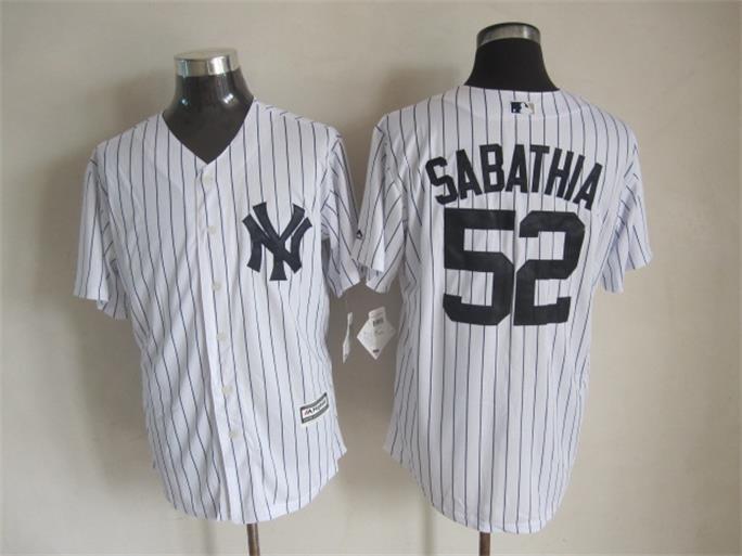 Majestic New York Yankees #52 Sabathia White Pinstripe MLB Stitched Jerseys,We sell and wholesale Majestic New York Yankees #52 Sabathia White Pinstripe MLB Stitched Jerseys on line form chian!