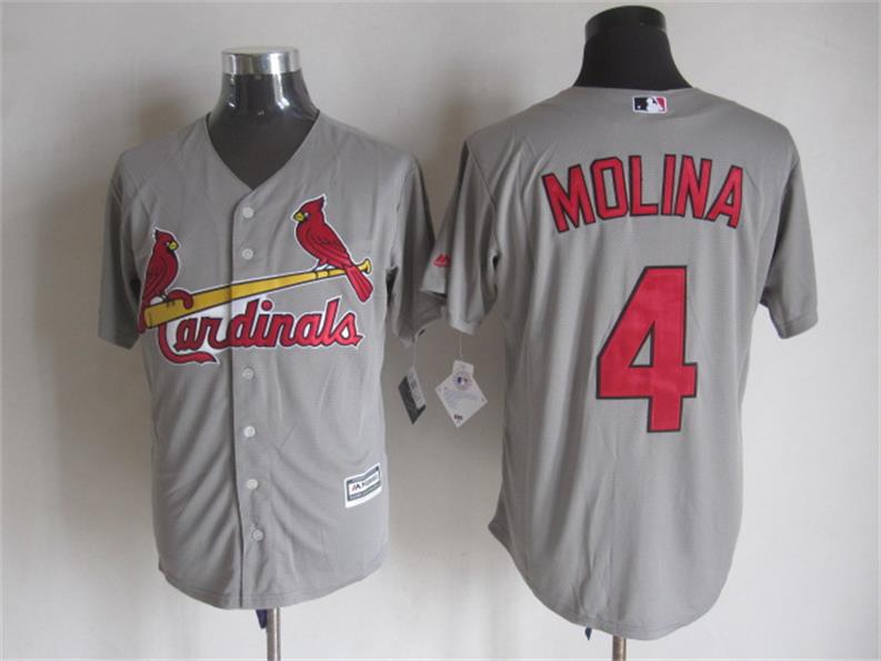 Majestic St. Louis Cardinals #4 Yadier Molina Gray MLB Stitched Jerseys,We sell and wholesale Majestic St. Louis Cardinals #4 Yadier Molina Gray MLB Stitched Jerseys on line form chian!