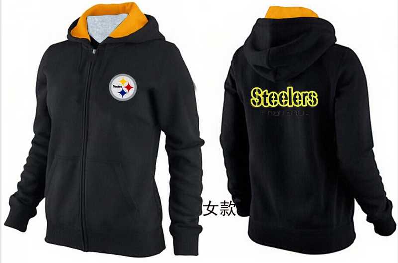 Womens Pittsburgh Steelers Team Logo 2015 Full Zip Hoodie-42,We sell and wholesale Womens Pittsburgh Steelers Team Logo 2015 Full Zip Hoodie-42 on line form chian!