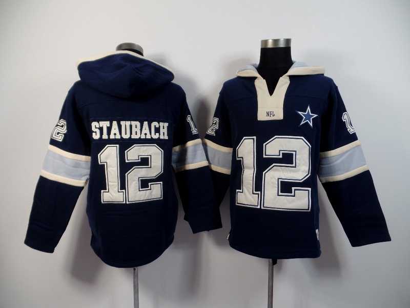 Dallas Cowboys #12 Roger Staubach Dark Blue 2015 New Stitched Hoodie,We sell and wholesale Dallas Cowboys #12 Roger Staubach Dark Blue 2015 New Stitched Hoodie on line form chian!