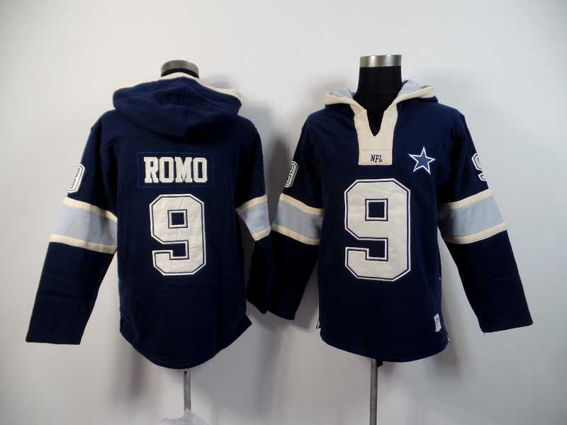 Dallas Cowboys #9 Tony Romo Dark Blue 2015 New Stitched Hoodie,We sell and wholesale Dallas Cowboys #9 Tony Romo Dark Blue 2015 New Stitched Hoodie on line form chian!