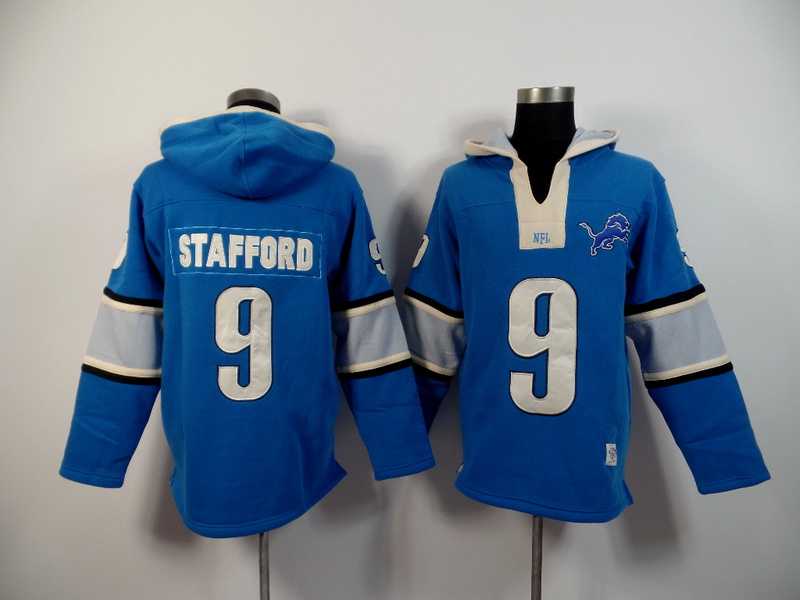 Detroit Lions #9 Matthew Stafford Blue 2015 New Stitched Hoodie,We sell and wholesale Detroit Lions #9 Matthew Stafford Blue 2015 New Stitched Hoodie on line form chian!