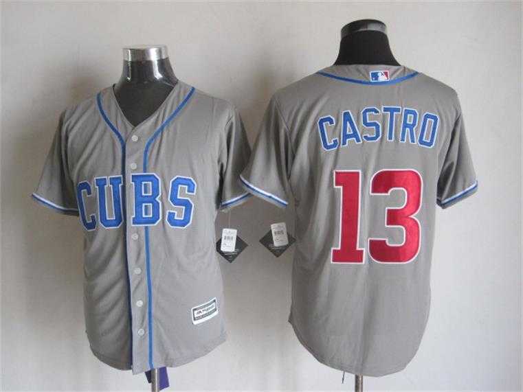 Majestic Chicago Cubs #13 Starlin Castro Gray MLB Stitched Jerseys,We sell and wholesale Majestic Chicago Cubs #13 Starlin Castro Gray MLB Stitched Jerseys on line form chian!