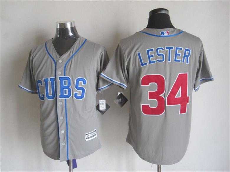 Majestic Chicago Cubs #34 Jon Lester Gray MLB Stitched Jerseys,We sell and wholesale Majestic Chicago Cubs #34 Jon Lester Gray MLB Stitched Jerseys on line form chian!