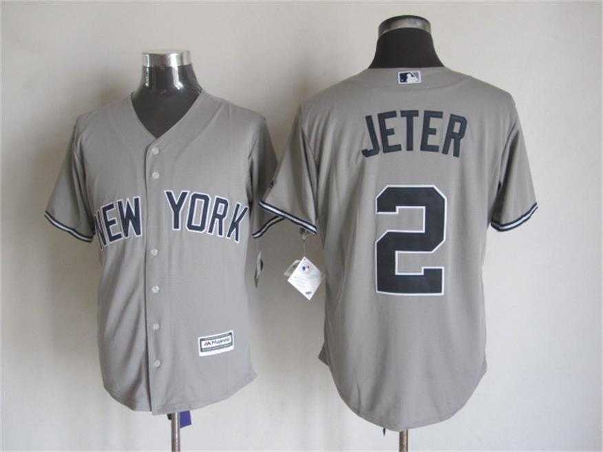 Majestic New York Yankees #2 Derek Jeter Gray MLB Stitched Jerseys,We sell and wholesale Majestic New York Yankees #2 Derek Jeter Gray MLB Stitched Jerseys on line form chian!