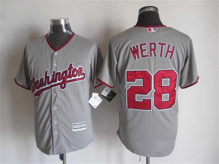 Majestic Washington Nationals #28 Werth Gray MLB Stitched Jerseys,We sell and wholesale Majestic Washington Nationals #28 Werth Gray MLB Stitched Jerseys on line form chian!