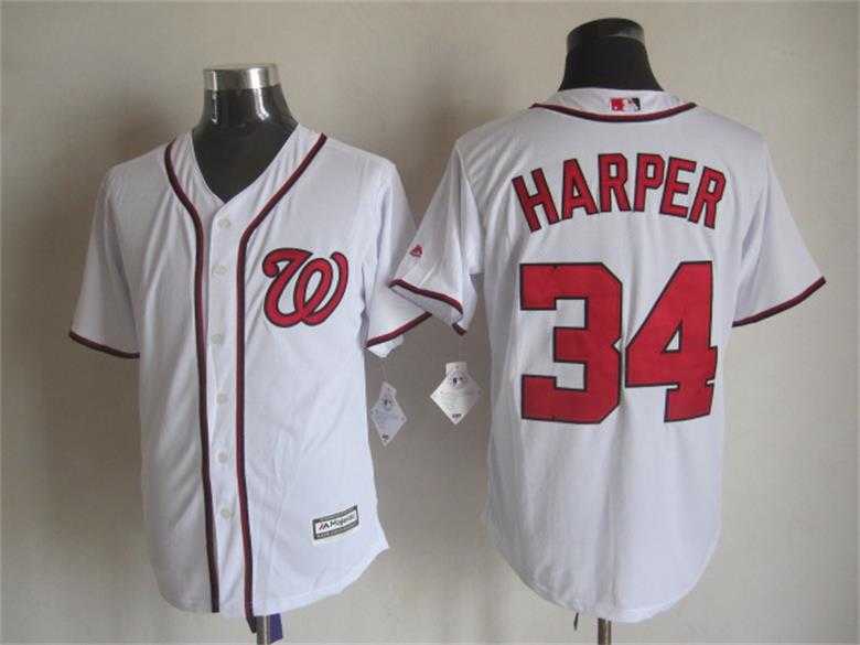 Majestic Washington Nationals #34 Harper White MLB Stitched Jerseys,We sell and wholesale Majestic Washington Nationals #34 Harper White MLB Stitched Jerseys on line form chian!