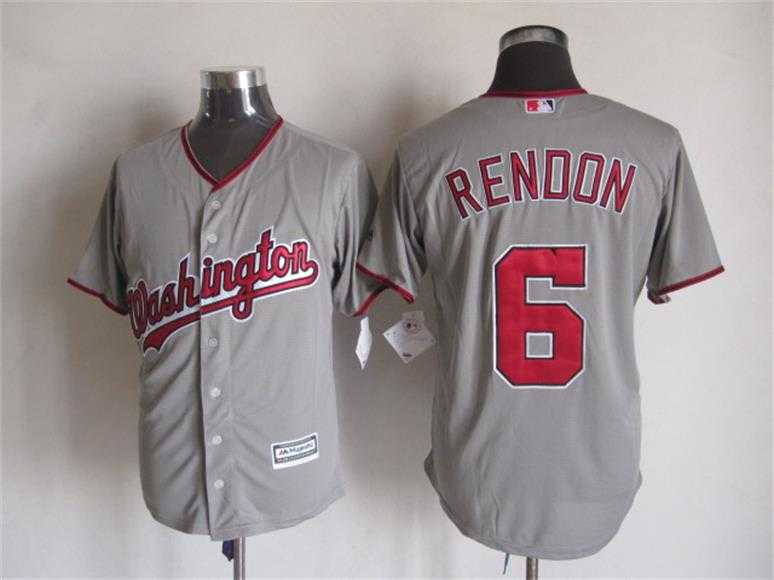 Majestic Washington Nationals #6 Rendon Gray MLB Stitched Jerseys,We sell and wholesale Majestic Washington Nationals #6 Rendon Gray MLB Stitched Jerseys on line form chian!