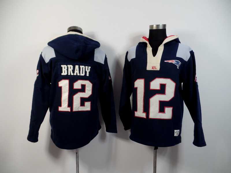 New England Patriots #12 Tom Brady Dark Blue 2015 New Stitched Hoodie,We sell and wholesale New England Patriots #12 Tom Brady Dark Blue 2015 New Stitched Hoodie on line form chian!