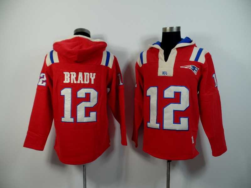 New England Patriots #12 Tom Brady Red 2015 New Stitched Hoodie,We sell and wholesale New England Patriots #12 Tom Brady Red 2015 New Stitched Hoodie on line form chian!
