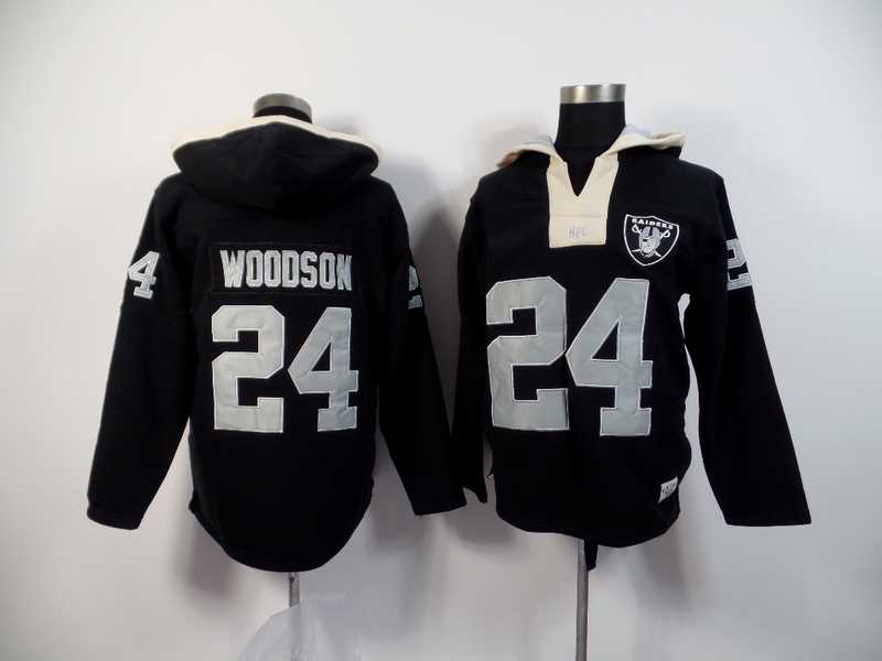 Oakland Raiders #24 Charles Woodson Black 2015 New Stitched Hoodie,We sell and wholesale Oakland Raiders #24 Charles Woodson Black 2015 New Stitched Hoodie on line form chian!