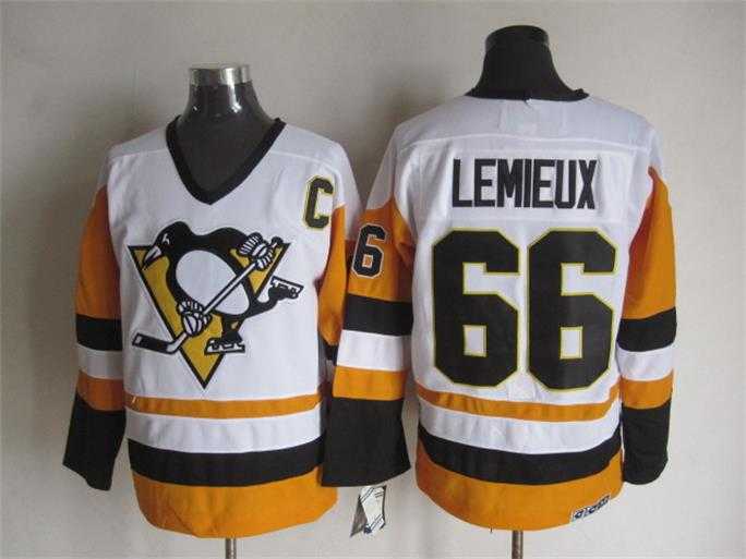 Pittsburgh Penguins #66 Mario Lemieux CCM Throwback White-Yellow Jerseys,We sell and wholesale Pittsburgh Penguins #66 Mario Lemieux CCM Throwback White-Yellow Jerseys on line form chian!