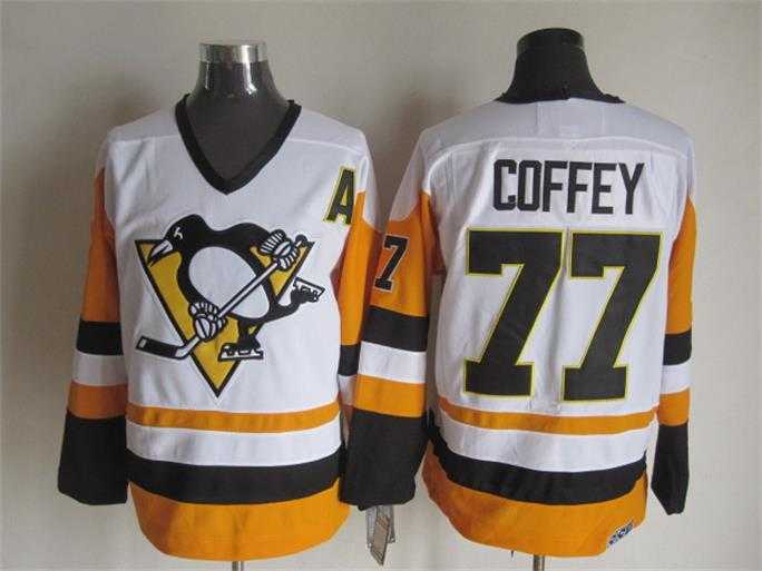 Pittsburgh Penguins #77 Paul Coffey CCM Throwback White-Yellow Jerseys,We sell and wholesale Pittsburgh Penguins #77 Paul Coffey CCM Throwback White-Yellow Jerseys on line form chian!
