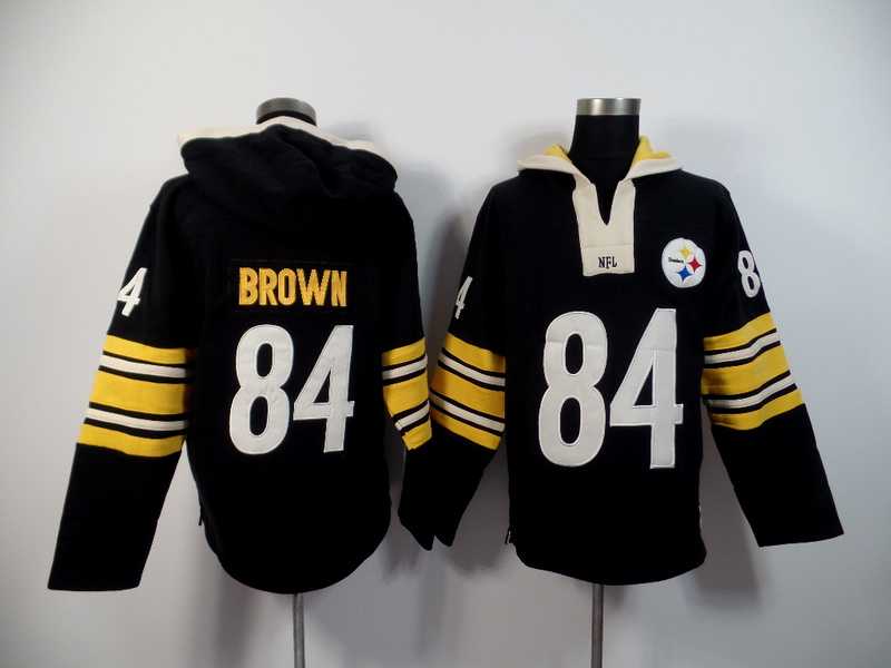 Pittsburgh Steelers #84 Antonio Brown Black 2015 New Stitched Hoodie,We sell and wholesale Pittsburgh Steelers #84 Antonio Brown Black 2015 New Stitched Hoodie on line form chian!