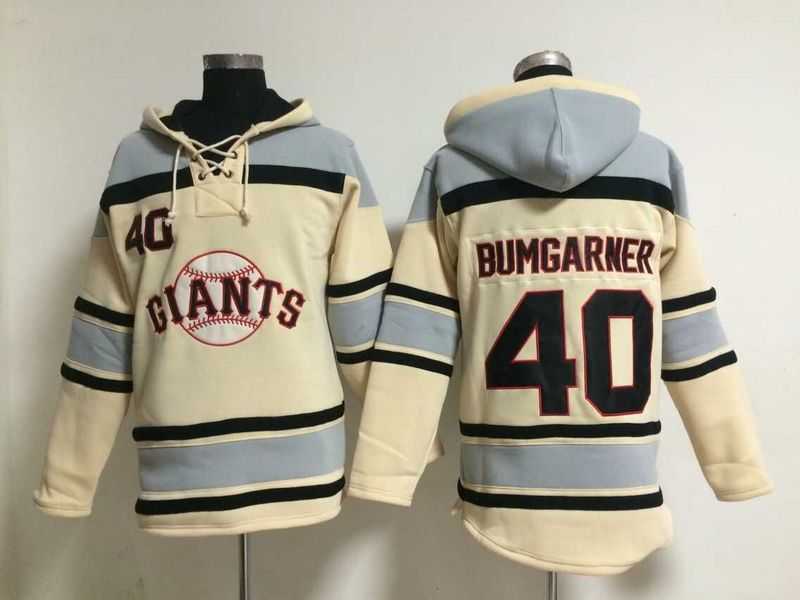 San Francisco Giants #40 Madison Bumgarner Cream Stitched Hoodie,We sell and wholesale San Francisco Giants #40 Madison Bumgarner Cream Stitched Hoodie on line form chian!