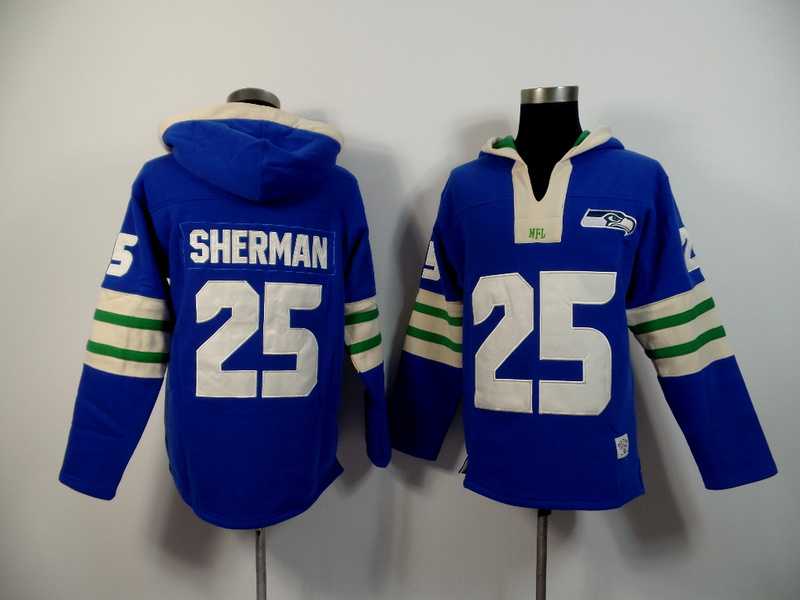 Seattle Seahawks #25 Richard Sherman Blue 2015 New Stitched Hoodie,We sell and wholesale Seattle Seahawks #25 Richard Sherman Blue 2015 New Stitched Hoodie on line form chian!