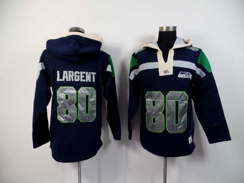 Seattle Seahawks #80 Steve Largent Dark Blue 2015 New Stitched Hoodie,We sell and wholesale Seattle Seahawks #80 Steve Largent Dark Blue 2015 New Stitched Hoodie on line form chian!
