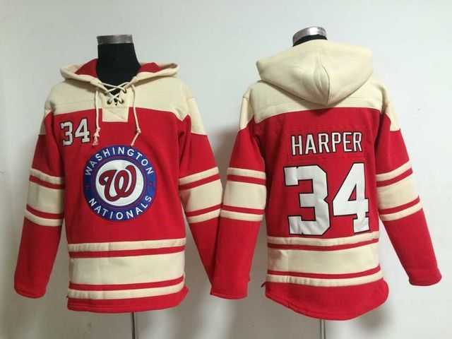 Washington Nationals #34 Harper Red Stitched Hoodie,We sell and wholesale Washington Nationals #34 Harper Red Stitched Hoodie on line form chian!