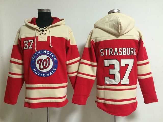 Washington Nationals #37 Stephen Strasburg Red Stitched Hoodie,We sell and wholesale Washington Nationals #37 Stephen Strasburg Red Stitched Hoodie on line form chian!