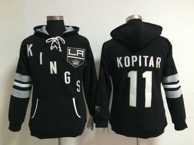 Womens Los Angeles Kings #11 Anze Kopitar Black Stitched Hoodie,We sell and wholesale Womens Los Angeles Kings #11 Anze Kopitar Black Stitched Hoodie on line form chian!