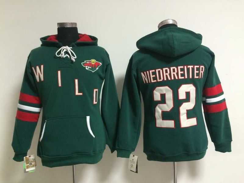 Womens Minnesota Wilds #22 Nino Niederreiter Green Stitched Hoodie,We sell and wholesale Womens Minnesota Wilds #22 Nino Niederreiter Green Stitched Hoodie on line form chian!
