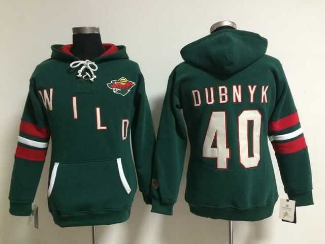 Womens Minnesota Wilds #40 Dubnyk Green Stitched Hoodie,We sell and wholesale Womens Minnesota Wilds #40 Dubnyk Green Stitched Hoodie on line form chian!