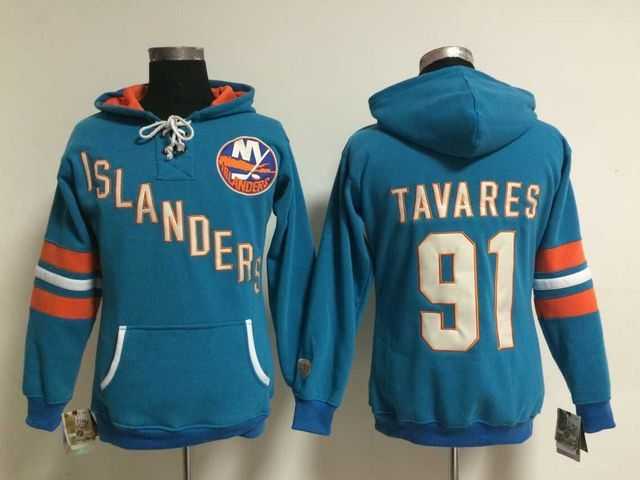 Womens New York Islanders #91 John Tavares Blue Stitched Hoodie,We sell and wholesale Womens New York Islanders #91 John Tavares Blue Stitched Hoodie on line form chian!
