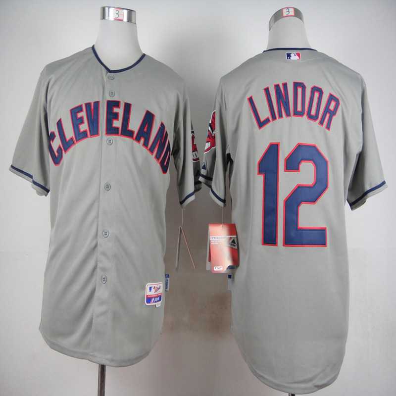 Cleveland Indians #12 Lindor Gray Cool Base Jerseys,We sell and wholesale Cleveland Indians #12 Lindor Gray Cool Base Jerseys on line form chian!