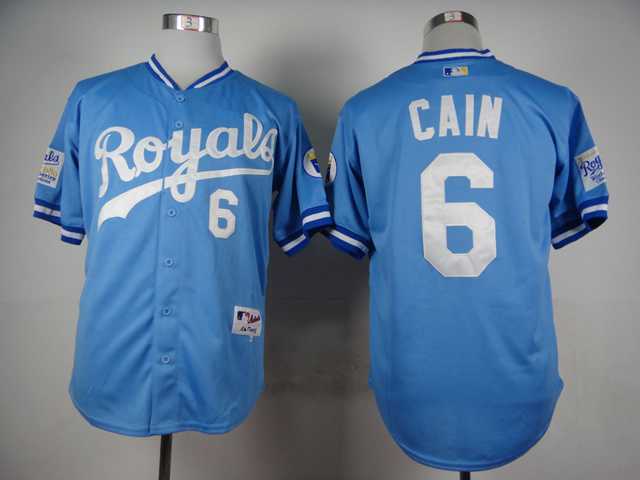 Kansas City Royals #6 Cain 1985 Throwback Light Blue Cool Base Jerseys,We sell and wholesale Kansas City Royals #6 Cain 1985 Throwback Light Blue Cool Base Jerseys on line form chian!