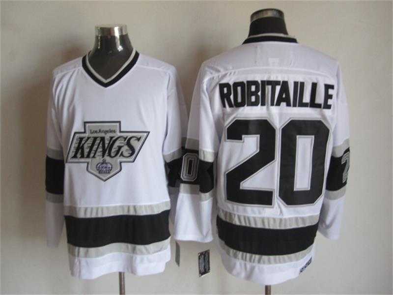 Los Angeles Kings #20 Robitaille CCM Throwback White Jerseys,We sell and wholesale Los Angeles Kings #20 Robitaille CCM Throwback White Jerseys on line form chian!