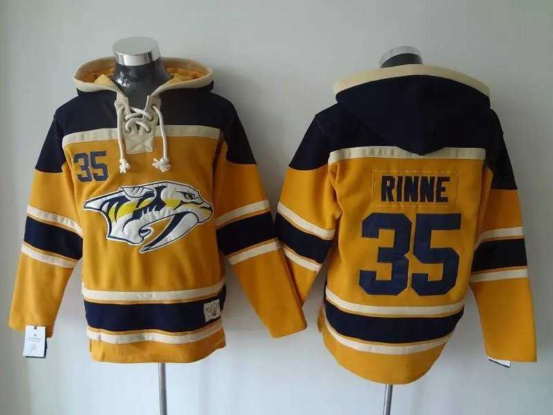 Nashville Predators #35 Pekka Rinne Yellow Hoodie,We sell and wholesale Nashville Predators #35 Pekka Rinne Yellow Hoodie on line form chian!