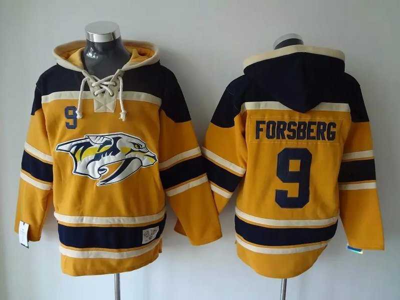 Nashville Predators #9 Filip Forsberg Yellow Hoodie,We sell and wholesale Nashville Predators #9 Filip Forsberg Yellow Hoodie on line form chian!