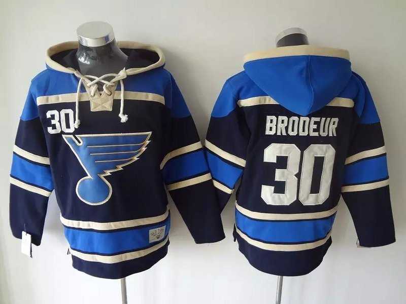 St. Louis Blues #30 Martin Brodeur Navy Blue Hoodie,We sell and wholesale St. Louis Blues #30 Martin Brodeur Navy Blue Hoodie on line form chian!