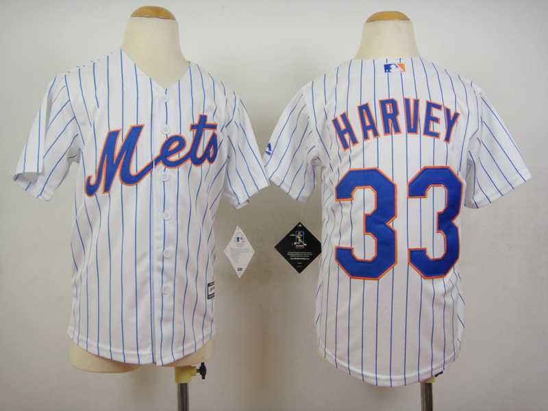 Youth New York Mets #33 Matt Harvey 2015 White Pinstripe Jerseys,We sell and wholesale Youth New York Mets #33 Matt Harvey 2015 White Pinstripe Jerseys on line form chian!