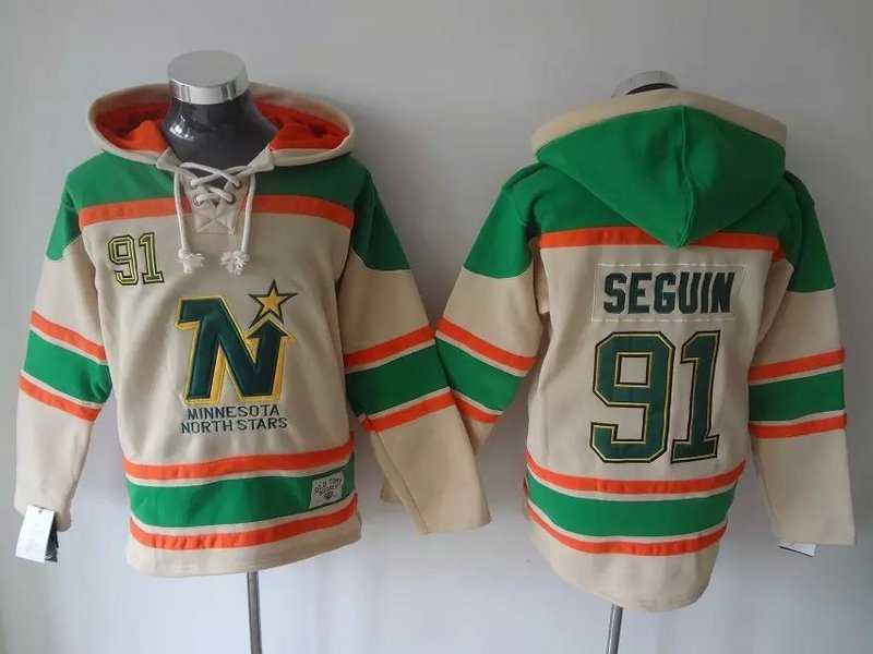 Dallas Stars #91 Tyler Seguin Cream Stitched Hoodie,We sell and wholesale Dallas Stars #91 Tyler Seguin Cream Stitched Hoodie on line form chian!