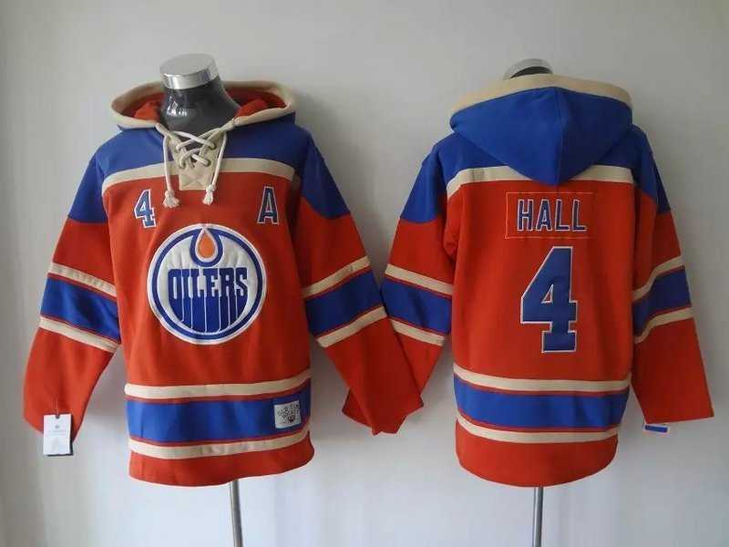 Edmonton Oilers #4 Taylor Hall Orange Stitched Hoodie,We sell and wholesale Edmonton Oilers #4 Taylor Hall Orange Stitched Hoodie on line form chian!