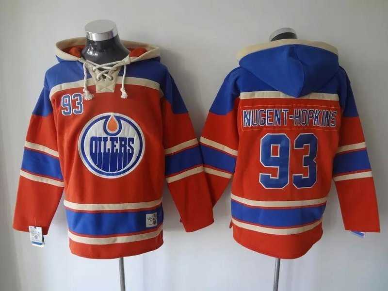 Edmonton Oilers #93 Ryan Nugent-Hopkins Orange Stitched Hoodie,We sell and wholesale Edmonton Oilers #93 Ryan Nugent-Hopkins Orange Stitched Hoodie on line form chian!