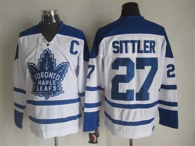 Toronto Maple Leafs #27 Darryl Sittler White CCM Throwback Third Jerseys,We sell and wholesale Toronto Maple Leafs #27 Darryl Sittler White CCM Throwback Third Jerseys on line form chian!
