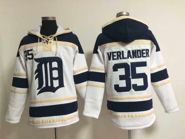 Detroit Tigers #35 Justin Verlander White Stitched Hoodie,We sell and wholesale Detroit Tigers #35 Justin Verlander White Stitched Hoodie on line form chian!