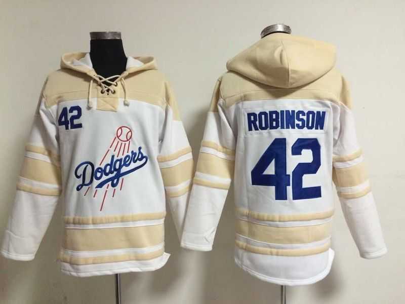 Los Angeles Dodgers #42 Jackie Robinson White Stitched Hoodie,We sell and wholesale Los Angeles Dodgers #42 Jackie Robinson White Stitched Hoodie on line form chian!