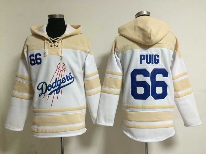 Los Angeles Dodgers #66 Yasiel Puig White Stitched Hoodie,We sell and wholesale Los Angeles Dodgers #66 Yasiel Puig White Stitched Hoodie on line form chian!