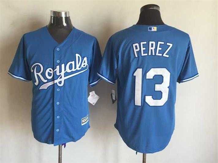 Majestic Kansas City Royals #13 Salvador Perez Blue Stitched Jerseys,We sell and wholesale Majestic Kansas City Royals #13 Salvador Perez Blue Stitched Jerseys on line form chian!
