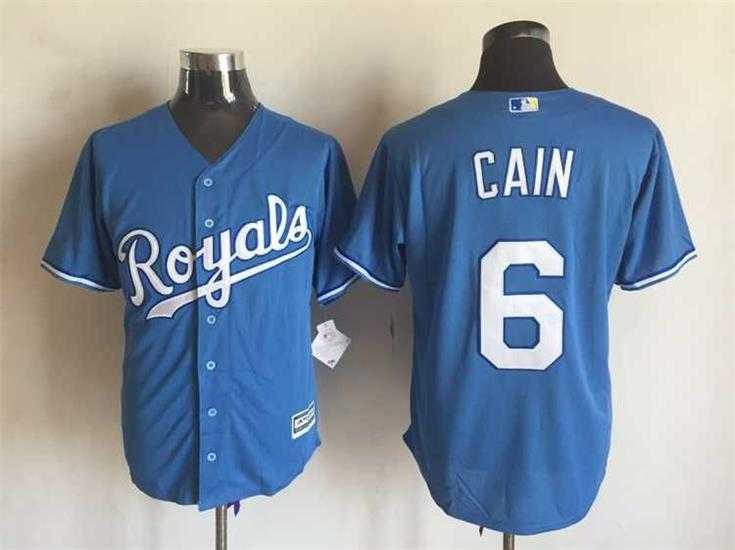 Majestic Kansas City Royals #6 Cain Blue Stitched Jerseys,We sell and wholesale Majestic Kansas City Royals #6 Cain Blue Stitched Jerseys on line form chian!